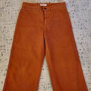 Madewell slim emmet wide leg cropped pants
